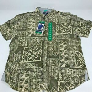 Seapointe Printed Short Sleeve Button Down Shirt Men's Size XL NWT